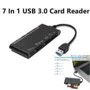 USB 3.0 Memory Card Reader SD Micro SD CF TF MS XD 7-In-1 Adapter Hub B