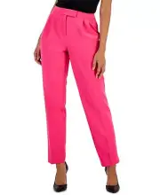 Anne Klein Petite High-Rise Pleated Pants Amaranth 14P