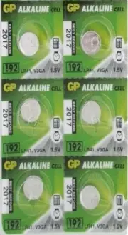 6 x GP192 LR41 AG3 V3GA Alkaline Batteries