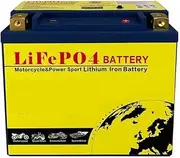 Compatible with Screampower Motorcycle Battery 20L-BS 12V 12Ah, High Energy Li-Ion Battery, 620A Starting Current, Temperature Protection, Suitable for ATV/UTV/Snowmobile(20L-BS L Negative)