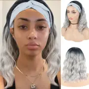 Resistant Wig Short Wavy Headband Wig Half Headband Wig Ombre Curly Hair Wigs