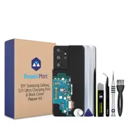 Samsung Galaxy S21 Ultra Compatible Charging Port & Back Cover Lens Installed Replacement DIY Repair Tools Kit