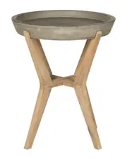 Safavieh Celeste Indoor/Outdoor Modern Concrete Round 21.2in End Table