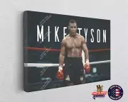Mike Tyson Golden Legend Boxing Knock Canvas Décor Wall Art Print Room Painting