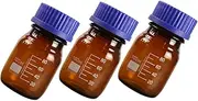 Anneome 3pcs Sampling Bottle Bowl Vials Juice Cups Sample Containers Can Dispenser Fridge Beer Leak Proof Travel Bottles Sample Sealing Container Condiment Reusable Lab Bottle Brown Glass