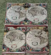 Vintage Go! Games. Double Pack Maps World Globe Playing Cards Two Decks