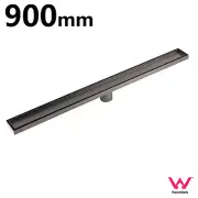 Gun Matal Rectangular 900mm Tile Insert Shower Grate Floor 50mm Outlet Drainage