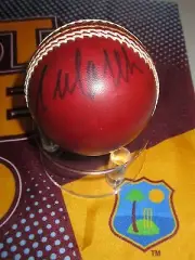 Courtney Walsh (West Indies legend) signed Red Leather Cricket Ball + COA /proof