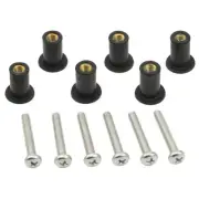 6Pcs Bungee Deck Loops Tie Down Pad Eye with 6 Screws for Boat Kayak Deck5386