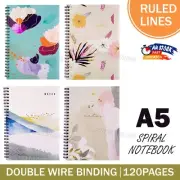 A5 Spiral Journal with Lined Paper 120 Pages Diary Notebook Stationery Office #2