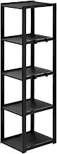Like-IT Shoe Storage Shoe Rack, Slim, 5 Tiers, Approx. Width 9.4 x Depth 11.2 x Height 36.6 inches (23.8 x 28.5 x 93 cm), Black, Made in Japan, Cube Short Boot Storage, Space Saving, Easy Assembly,