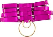 Womens Punk Neck Harness Necklace Jewelry Elastic Collar Belt Strappy Body Harness Plus Size Dance Rave Wear