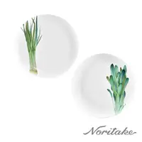 在飛比找HOTAI購優惠-【Noritake】京香旬彩2入(青蔥/野芥菜)-中式圓盤2