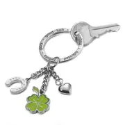 Keyring 3 Charms (Horseshoe/Clover/Heart)