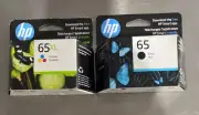 HP 65 Black N9K02AN AND 65XL Tri-Color N9K03AN (2 Box Lot 2026) OEM NIB Free S/H