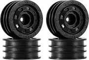 INJORA 1.3" Non-beadlock Wheels for 1/24 /18 TRX4M SCX24 RC Crawlers Upgrade(Black)