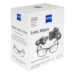 Zeiss Lens Cleaning Wipes 光學鏡片專用酒精濕式拭鏡紙 220入