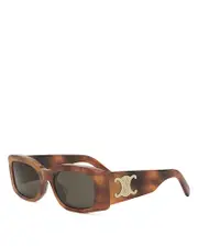 Celine Maxi Triomphe Rectangular Sunglasses, 53mm