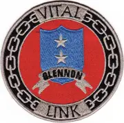 5" NAVY USS DD-840 GLENNON RED EMBROIDERED PATCH