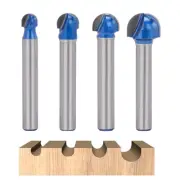 1/4pcs 6mm Shank Core Box Router Bit Round Nose Milling Cutter 1/4 5/16/ 3/8 1/2