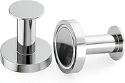 Mavoro Strong Magnetic Hooks for Hanging Coats and Bags. Set of 2 Chrome Magnet Hooks Heavy Duty Magnets. Push Pin Style Magnet Hook for Refrigerator, Locker etc (Chrome 2 Pack)