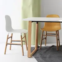 在飛比找ETMall東森購物網優惠-北歐餐椅ins實木塑料單人靠背書房現代時尚簡約家用餐廳白色椅