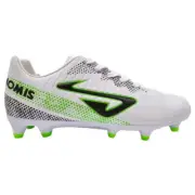 Nomis | Kids Prodigy 2.0 FG Football/Soccer Boots (White/Black/Green)