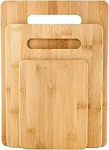 Tablecraft 700011 Cutting Boards, Set: 6" x 8" x .5", 11" x 8.5" x .5", 13" x 9.5" x .5", Bamboo