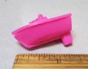 vintage 1970s kids dime store toy / vending machine toy boat, Pink version