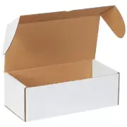 14 1/2" X 7 1/4" X 5" White Outside Tuck Mailers (25 Per Bundle)