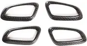 Car Seat Handle Frame Seat Adjuster Button Panel Trim Cover Interior Real Carbon Fiber Compatible for Porsche 718 911 2012-2019 Accessories
