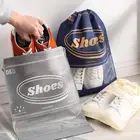 5pcs Waterproof Drawstring Shoes Bag Dust-proof Shoes Storage Pouch for Outdoor