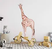 Single Giraffe Australian Design Hand Painted Peel & Stick, Removable Wall Decal. Nursery, Kids Playroom, Kids Teens Bedroom