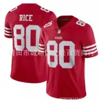 現貨速發！！舊金山49人 SAN FRANCISCO 49ERS 男 80# JERRY RICE 橄欖球衣 HL5R