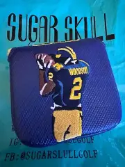 NEW Michigan Wolverines Football Sugar Skull Golf Mallet Cover Rare 1 Of 24 Made