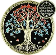 Luxiys Serenity Seeker's Tree of Life AA Sobriety Coin Clean Alcoholics Anonymous Chips Challenge Coin & Affirmation Coin with Challenge Chip Medallion for Anniversary for Men & Women in Recovery