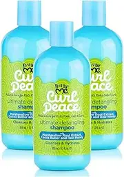 Just for Me Curl Peace Ultimate Detangling Shampoo - Cleanses & Hydrates, Contains Marshmallow Root Extract, Cocoa Butter & Raw Honey, Sulfate Free, No Animal Testing, 12 oz (3 Pack)