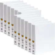 Marbig Clear View Insert Ring Binder Folder 3D 38mm A4 White Box 12