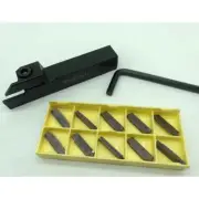 MGEHR1616-3 Lathe Cut-Off Grooving Parting Tool Holder +10pcs MGMN300-T inserts