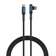 RockRose OneLink Pro 60W - 3A USB-C Cable - 1m Right Angled - PVC / Nylon / Metal Casing [RRCS21CCP]