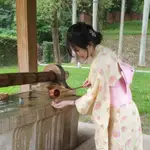 已賣出【MYTH選物】 浴衣 手鞠球 黃色浴衣 日本 日式 二手 成人浴衣 小孩浴衣 和服 腰帶