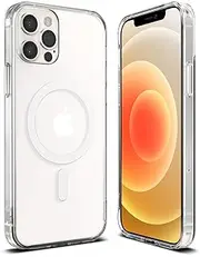 T Tersely Clear Crystal Case for iPhone 12 Pro Max 6.7-Inch Compatible with MagSafe,Military-Grade Cover Shockproof Protection, HaloLock Hybrid Design