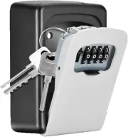 Key Lock Box Wall Mounted, 4 Digit Combination Lock Box for House Key Weatherpr