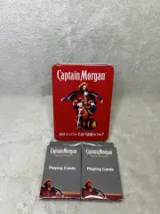CAPTAIN MORGAN Collector's Tin with 2 decks of Sealed Playing Cards
