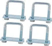 "Abbraccia" Set of 4 U Bolt Clamps for Leaf Spring, Suitable for Trailers And Marine Applications, 6.67x10.5 cm