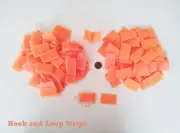 Orange Nylon Straps - Hook and Loop Straps - 1" by 1 5/8" Sold in Pairs