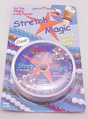 Stretch Magic Clear Bead Jewelry Cord 0.5mm .019in diameter 10 meter Spool Round