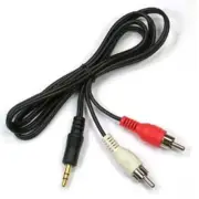 3FT 6FT 12FT 3.5mm 1/8" Stereo Male to 2 RCA Male AUX Audio Cable Cord PC MP3