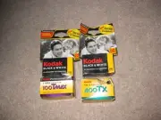 lot of 4 Kodak black&white 35 mm film 100/400 TMAX TRI-X ,DXN 400