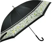[ベーシックスタンダード] Long Umbrella, Sun & Rain, Women's, Hand Opening, Lightweight, Mini, Cute, Flower Ribs, 18.5 inches (47 cm), Inner Coating, 99.9% UV Reduction, First Class Light Blocking, UPF50+, Heat Shield, Stylish